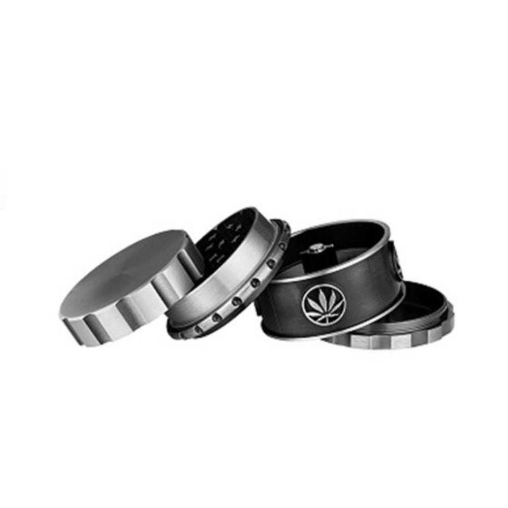 Dreamliner Grinder Metal Black Hemp Leaf